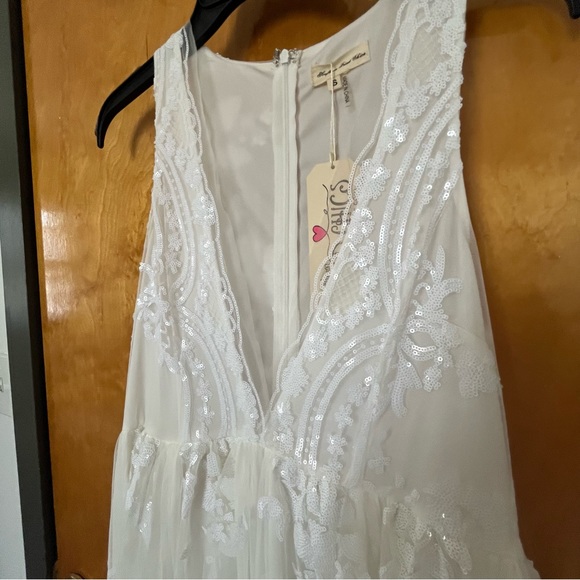 Southern fried chicks white sequin a line maxi dress - Picture 12 of 13